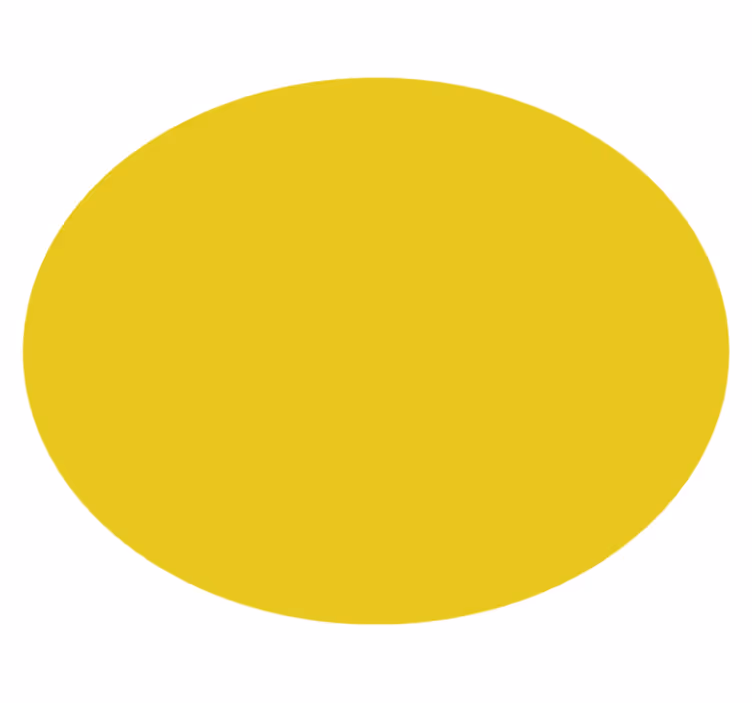 Okrogel dizajn Rumeno vinilno preproga - TenStickers