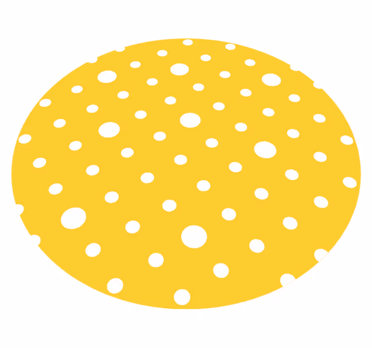 Polka dot Rumeno vinilno preproga - TenStickers