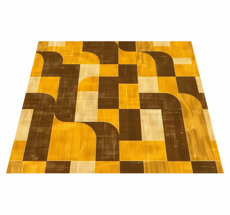 Stil art deco Rumeno vinilno preproga - TenStickers