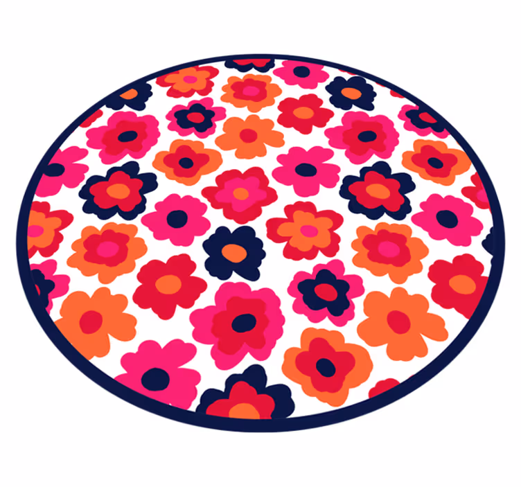 Red poppy cvetlična vinilna preproga - TenStickers