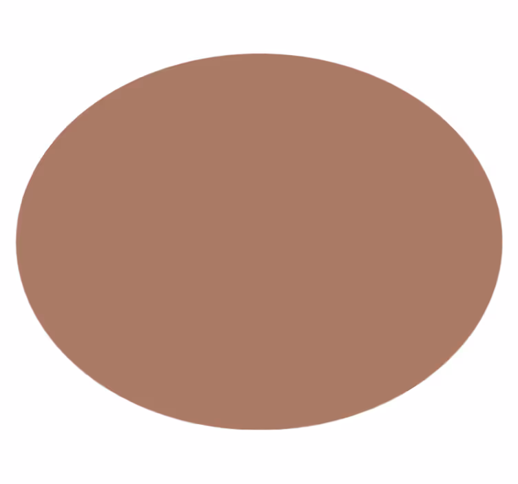mocha mousse Okrogla vinilna preproga - TenStickers
