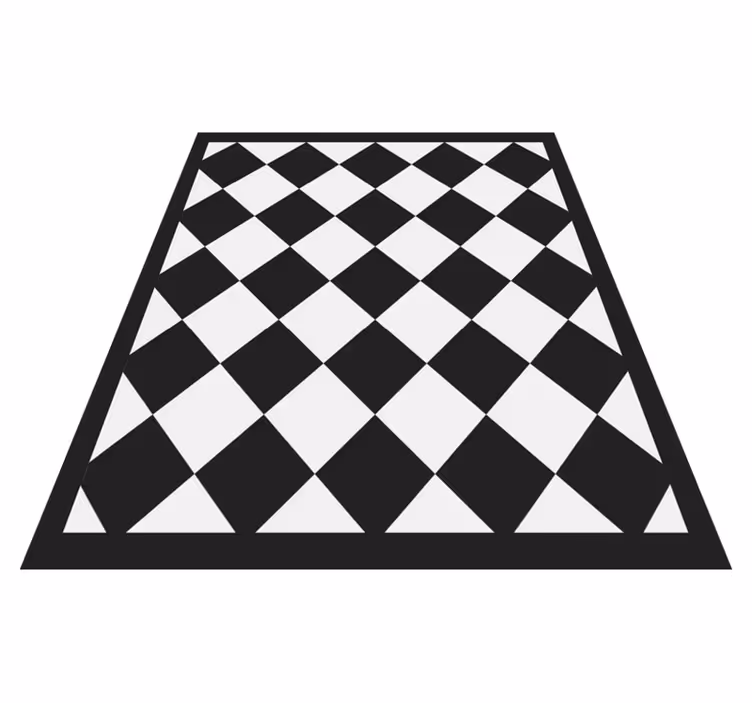 Diagonalni črni kvadrati vinilna preproga Kvadrat - TenStickers