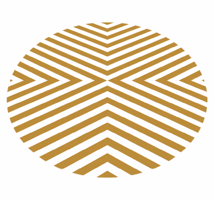 Gorčični ševronski vzorec Vinilna preproga za jedilnico - TenStickers