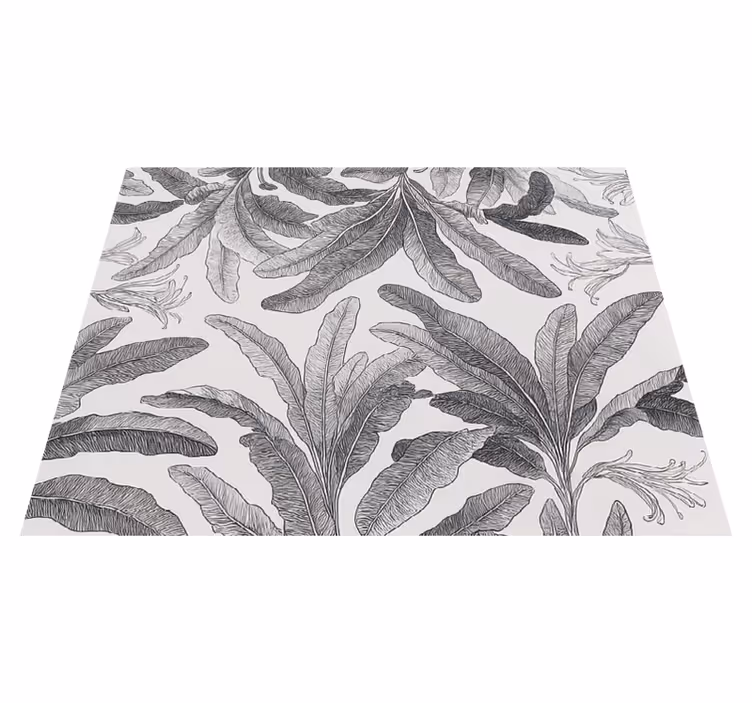 Graceful grey palms vinilna preproga za kuhinjo - TenStickers
