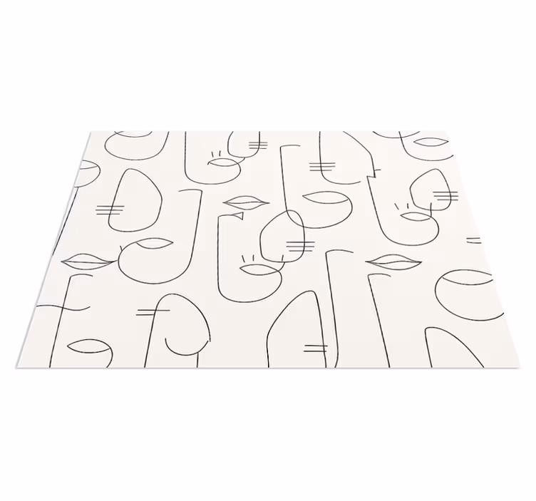 Abstract face parts vinilna preproga za kuhinjo - TenStickers