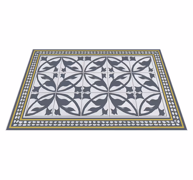 Encaustic look floor mat vinilna preproga za dnevno sobo - TenStickers
