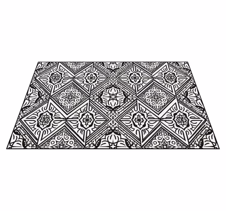 Vinilna preproga za kuhinjo drzen kontrastni kaleidoskop - TenStickers