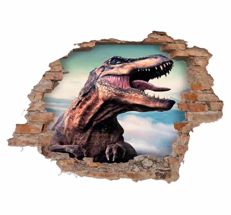 Tepih z živalskim potiskom realističen 3d t-rex - TenStickers