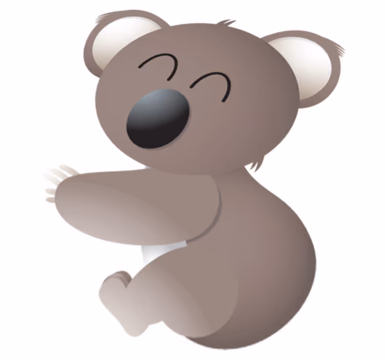 Tepih z živalskim potiskom srečna koala - TenStickers