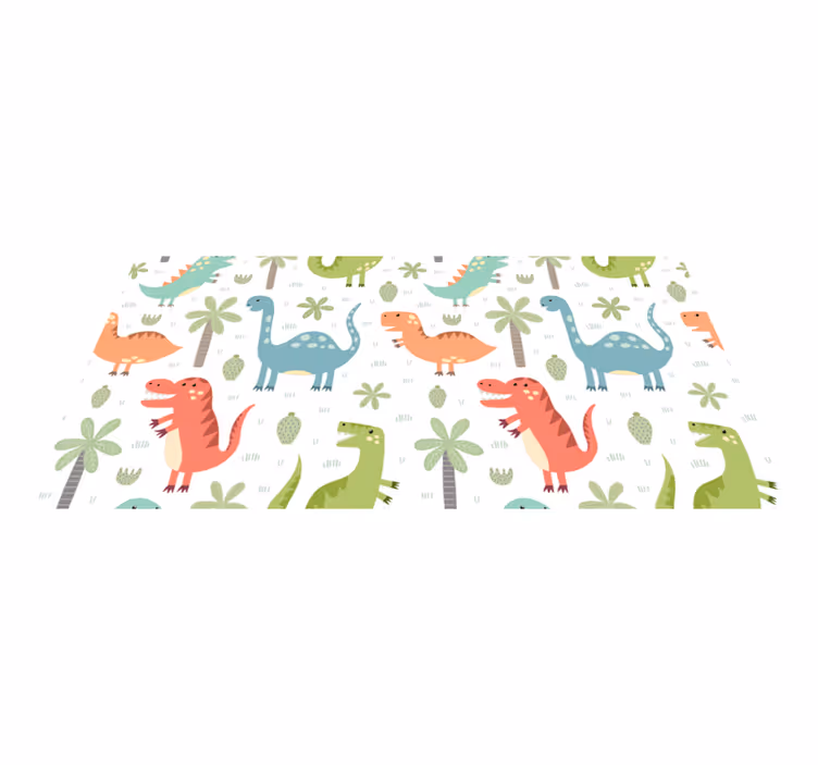 Tepih z živalskim potiskom vesel dinozaver kallax - TenStickers