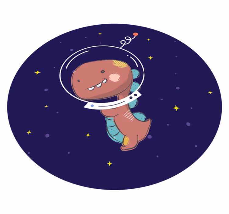 Tepih z živalskim potiskom vesoljski t-rex - TenStickers