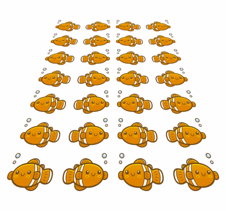 Tepih z živalskim potiskom potisk klovnskih ribic - TenStickers
