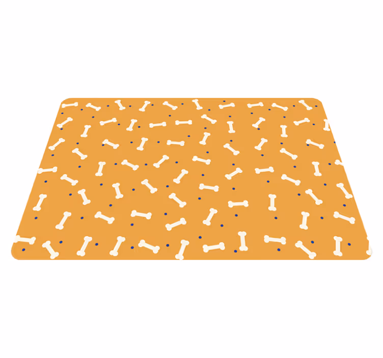 Tepih z živalskim potiskom oranžna kostna vzorčna - TenStickers