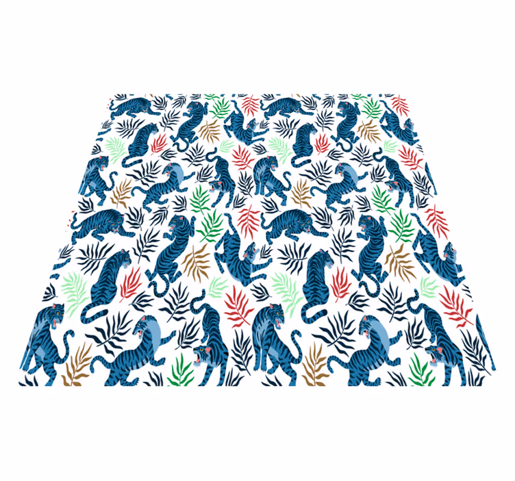 Tepih z živalskim potiskom barviti in nevarni leopardi - TenStickers