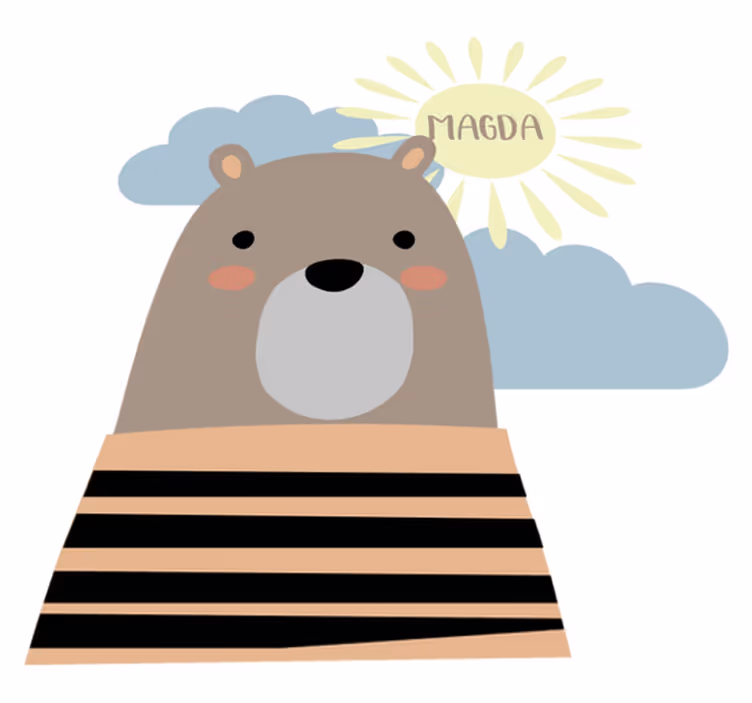 Tepih z živalskim potiskom po meri rjavega medveda - TenStickers