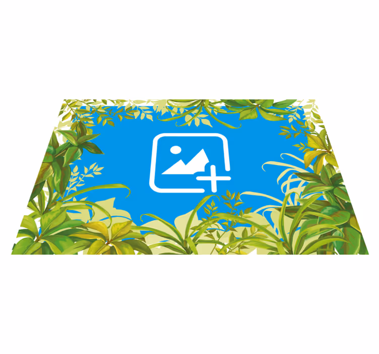 Tepih z živalskim potiskom mačka med zelenjem - TenStickers