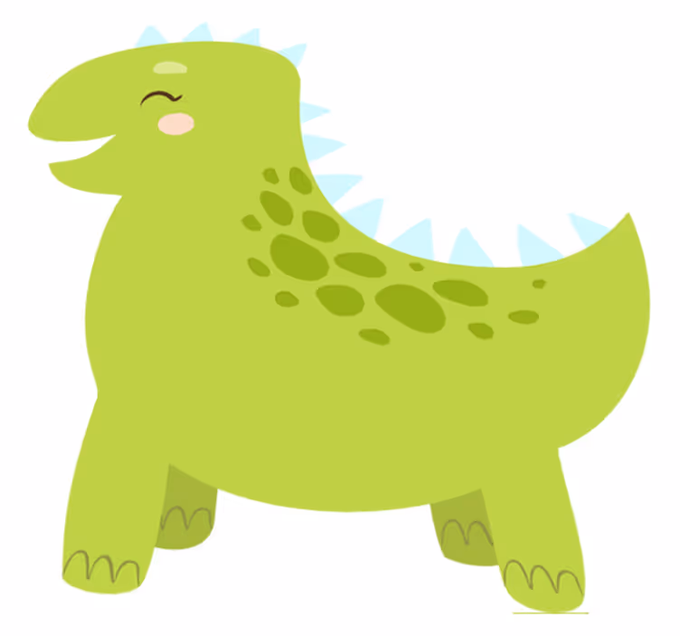 Tepih z živalskim potiskom srečen dinozaver - TenStickers