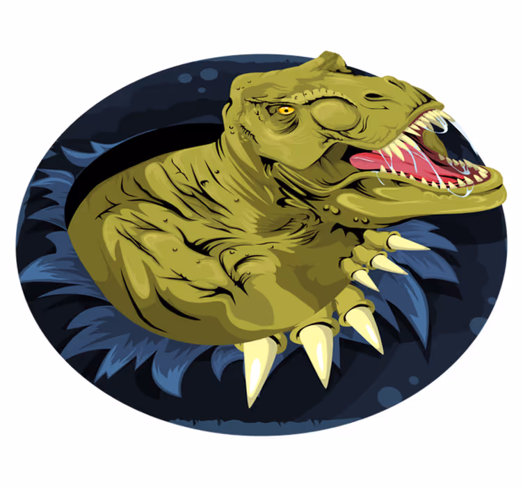 Tepih z živalskim potiskom lobanja tiranosavra - TenStickers