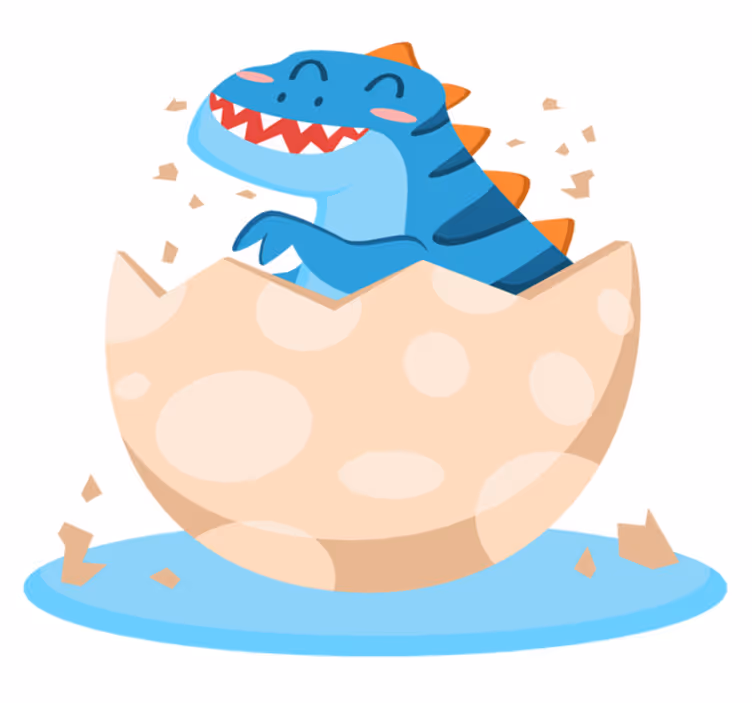 Tepih z živalskim potiskom veseli dinozaver - TenStickers