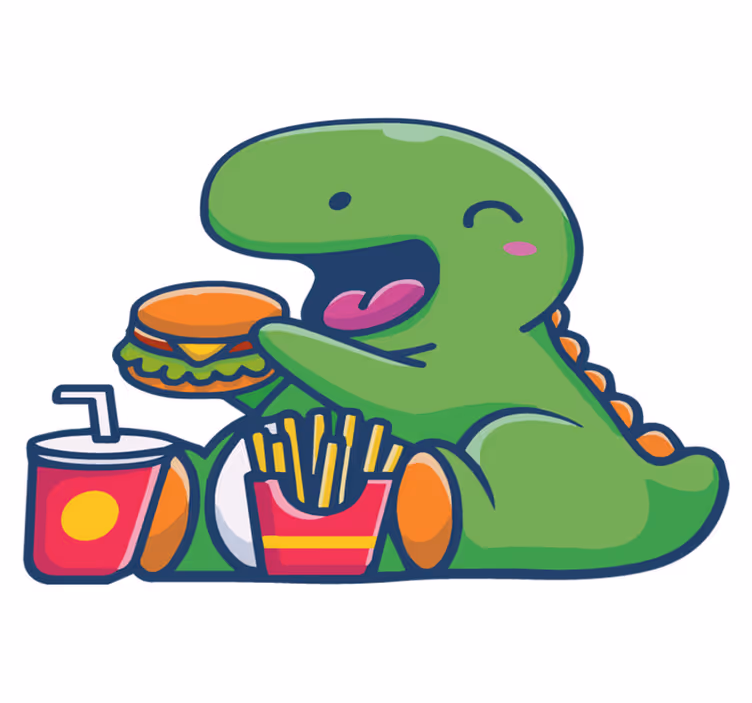 Tepih z živalskim potiskom srečen zeleni dinozaver - TenStickers