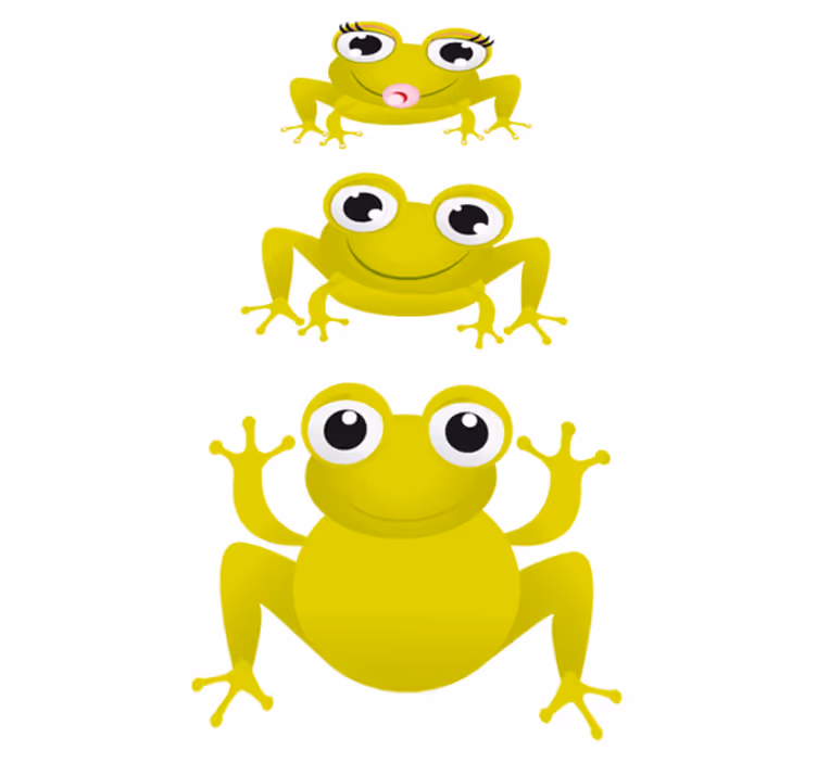 Tepih z živalskim potiskom dojenčke žabe - TenStickers