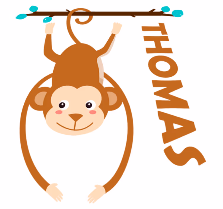 Tepih z živalskim potiskom v slogu domiselne opice - TenStickers