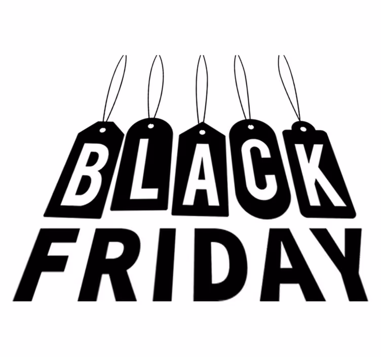 Black friday vinilna preproga črno-bela tekstura - TenStickers