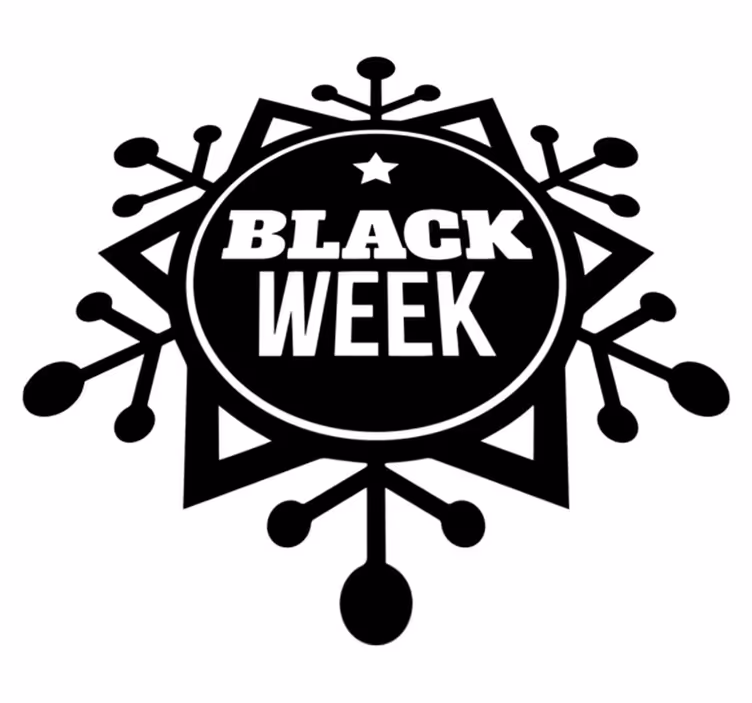 Black friday vinilna preproga snežna črna tedna - TenStickers