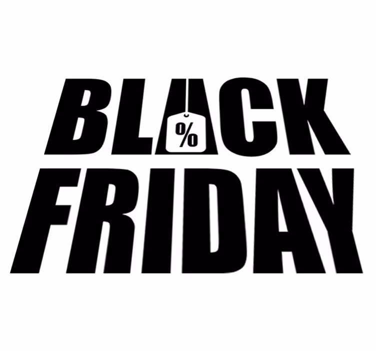 Black friday vinilna preproga preprosta bela podlaga - TenStickers