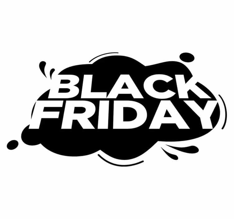 Black friday vinilna preproga barvni madež - TenStickers