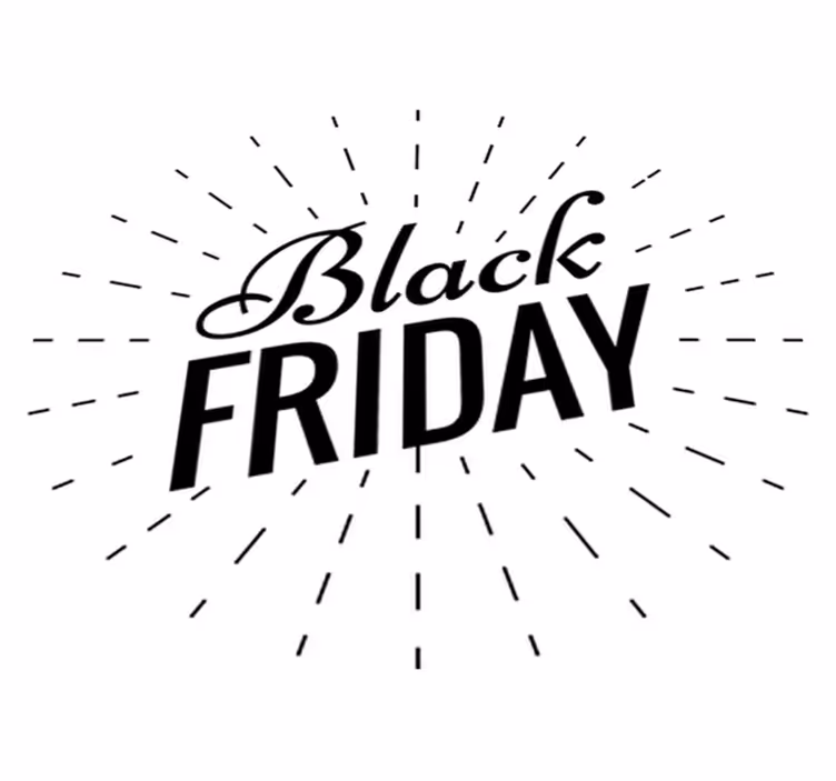 Black friday vinilna preproga bleščečega videza - TenStickers