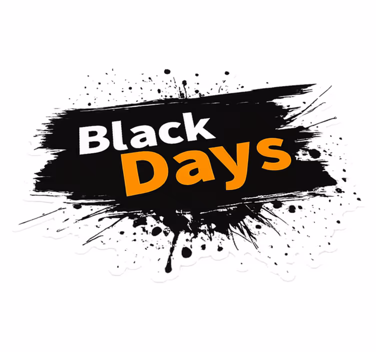 Black friday vinilna preproga črno-bela "Črni dnevi" - TenStickers