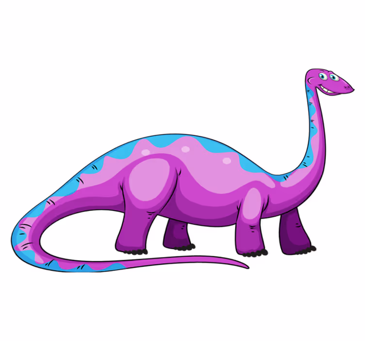 Tepih z živalskim potiskom igriv vijolični dinozaver - TenStickers