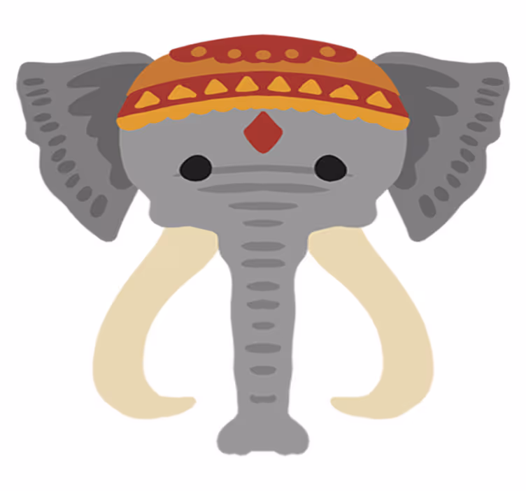 Tepih z živalskim potiskom figura slona - TenStickers
