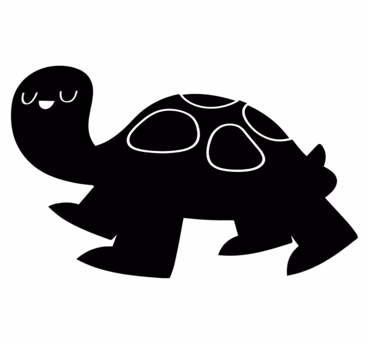 Tepih z živalskim potiskom velika črna želva - TenStickers