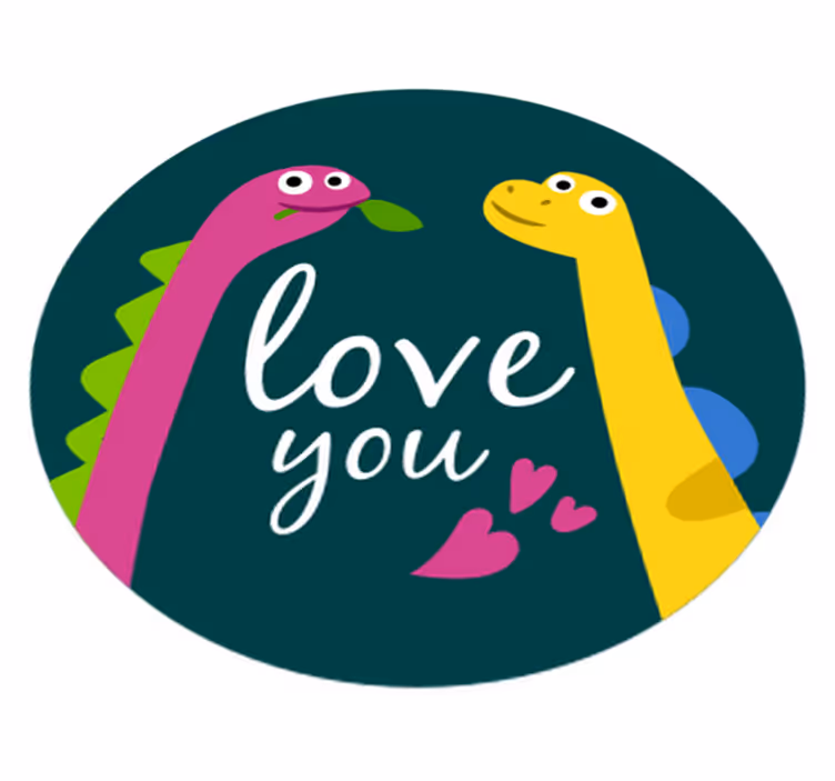 Tepih z živalskim potiskom ljubim dinozavre - TenStickers