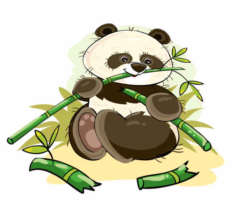 Tepih z živalskim potiskom prikupni panda emblem - TenStickers