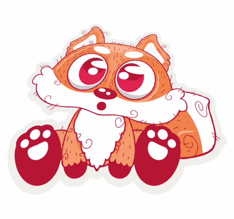 Tepih z živalskim potiskom ljubek anime lisjak - TenStickers