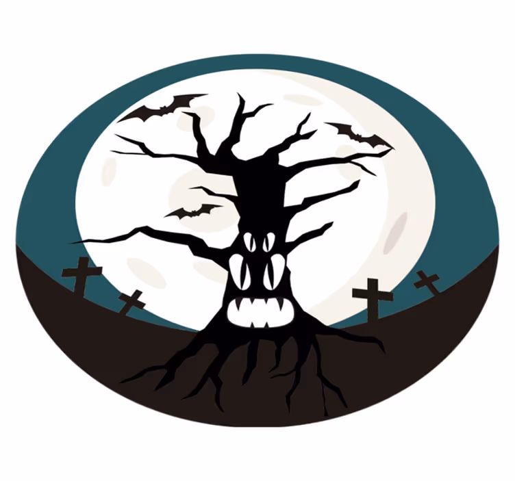 Vinilna preproga za noč čarovnic strašljiva noč - TenStickers