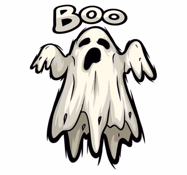 Vinilna preproga za noč čarovnic duh boo - TenStickers
