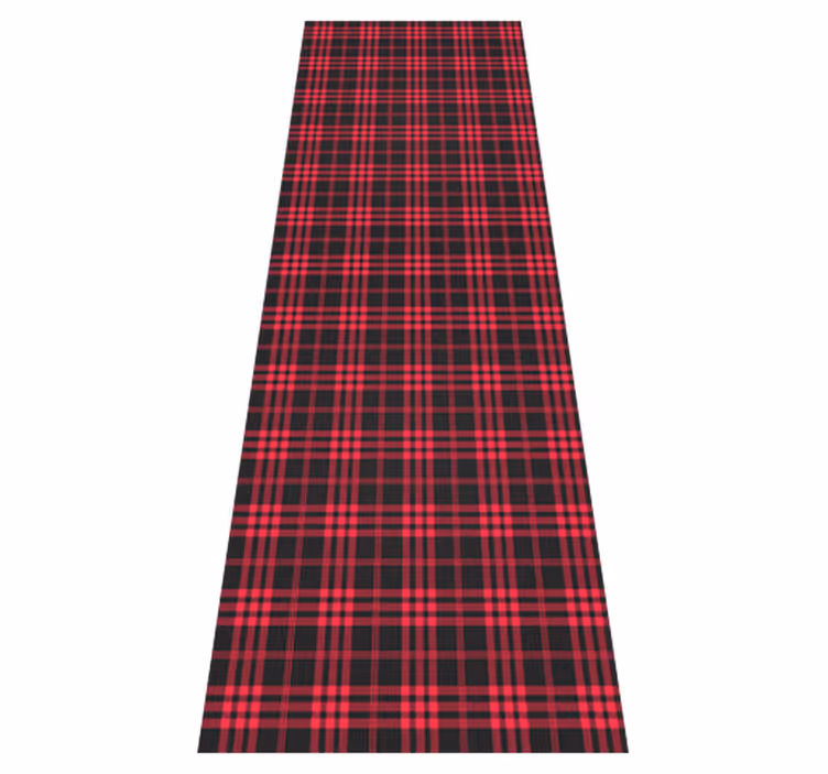 Božična vinilna preproga s tartan vzorcem za hladilnik - TenStickers