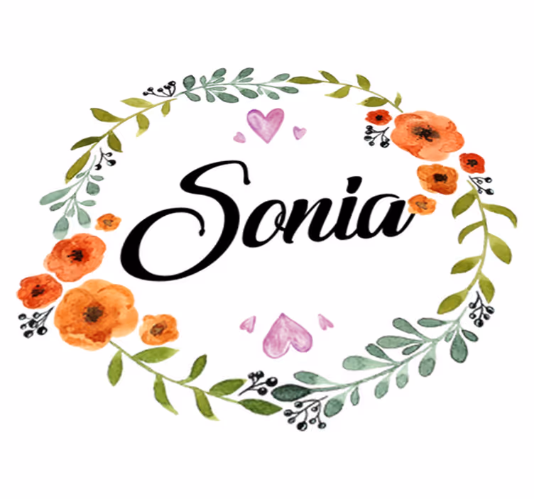 Cvetlična vinilna preproga prilagodljiva cvetna krona - TenStickers