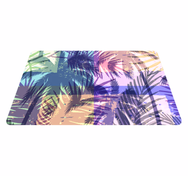 Cvetlična vinilna preproga retro palm vzorec - TenStickers