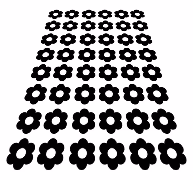 Cvetlična vinilna preproga cvetni risani nalepki - TenStickers