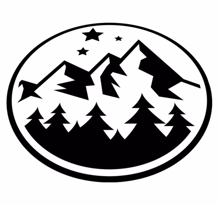 Cvetlična vinilna preproga gorska gozdna pokrajina - TenStickers