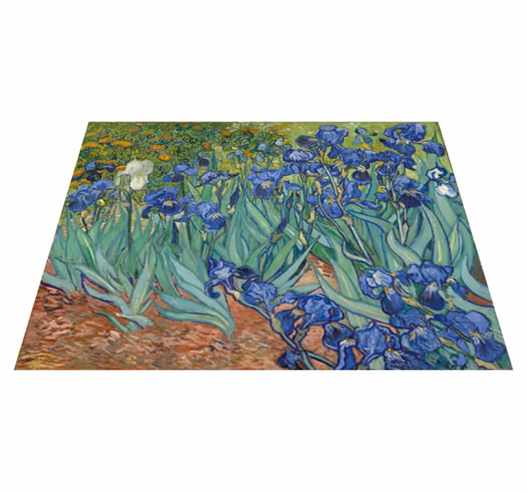Cvetlična vinilna preproga van goghove rože - TenStickers