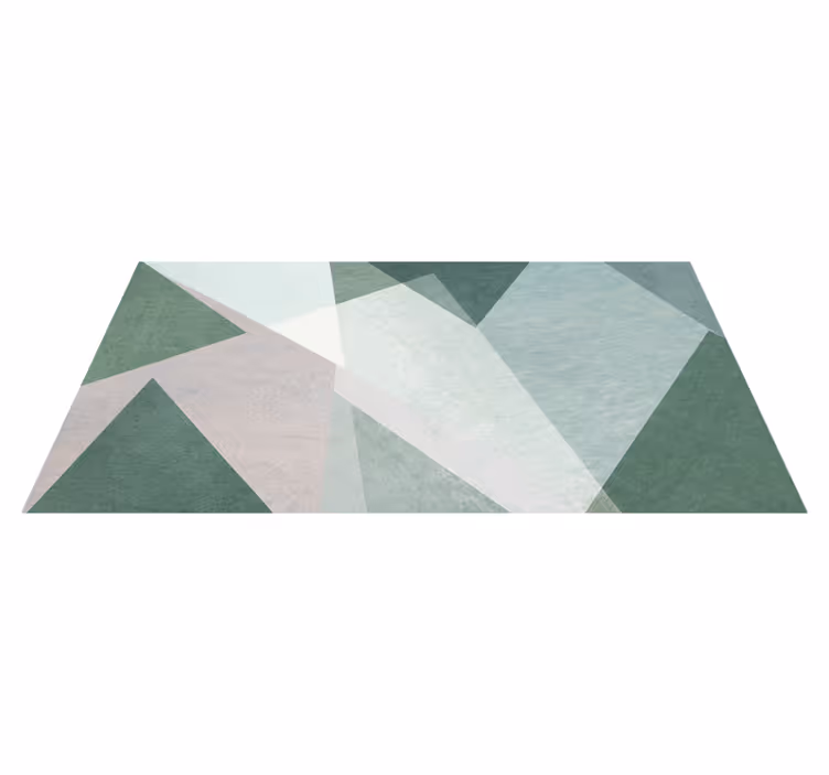 Vinilne preproge z geometrijskimi vzorci v sivi zeleni - TenStickers