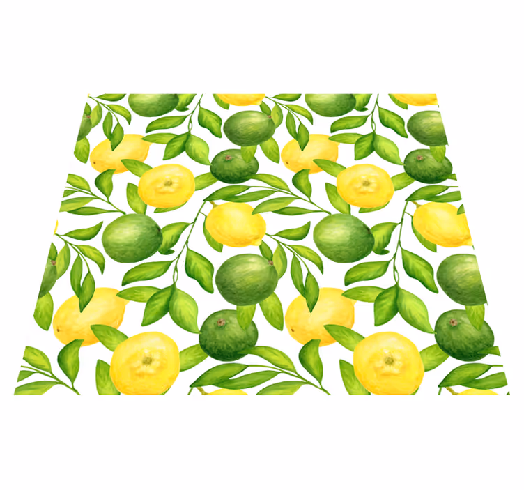 Vinilna preproga za kuhinjo limone in lajmi - TenStickers