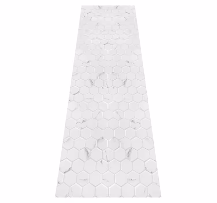 Vinilna preproga za kuhinjo elegantne sive hexagone - TenStickers