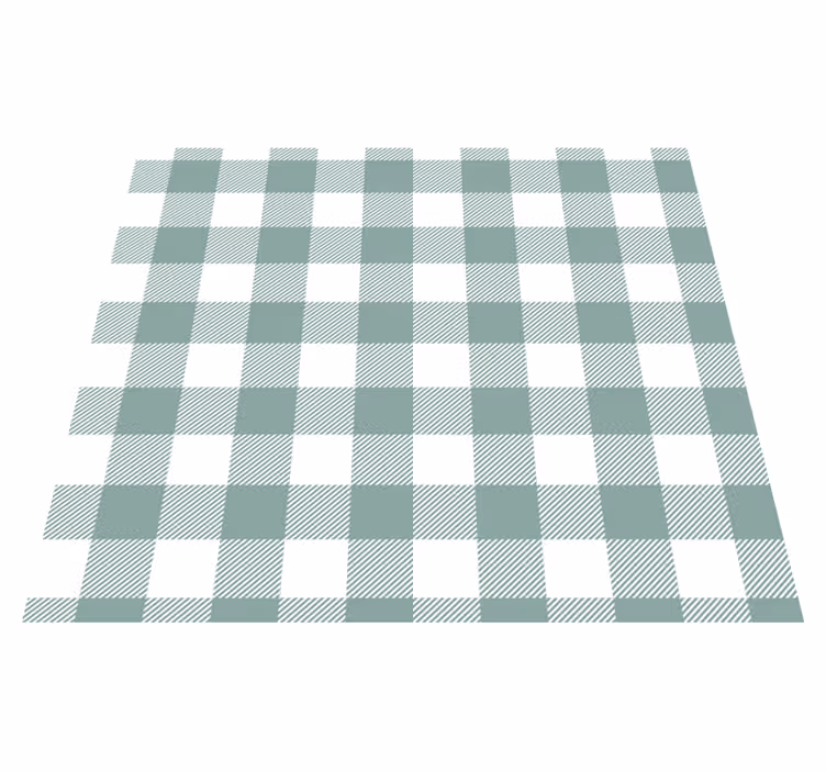 Vinilna preproga za kuhinjo zelena tartan - TenStickers